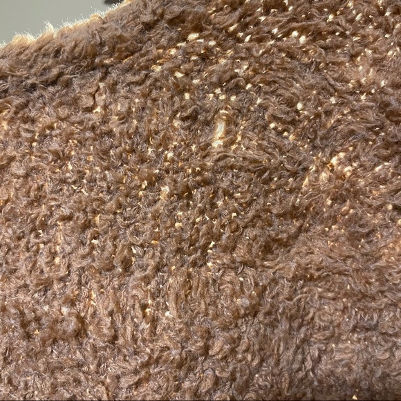 Vince Teddy Long Open-Front Cardigan Dark Camel - Picture 8 of 11